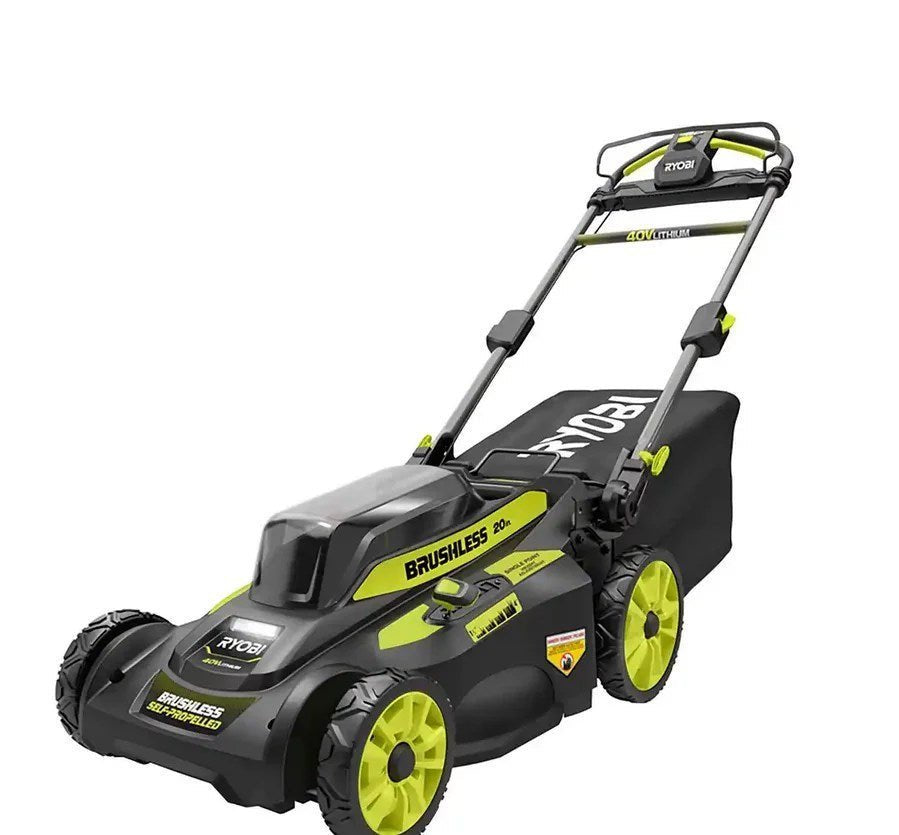 40V Cordless Brushless Self-Propelled Lawn Mower with Grass Bag