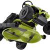 Electric Cordless Riding Lawn Mower with Steering Wheel Control