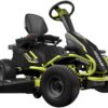 Electric Cordless Riding Lawn Mower with Steering Wheel Control