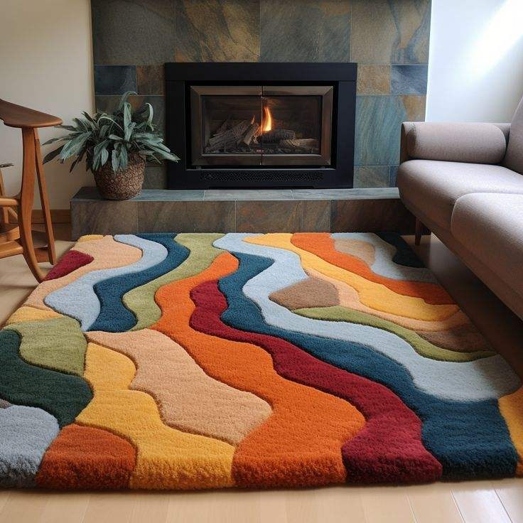 Modern Machine Tufted Wool Carpet Designer Non-Slip Eco-Friendly Soft & Durable Rug for Home Decor