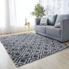 Grid Ultra Soft Large Plush Shaggy Faux Fur Carpet Rugs Non-Skid Bedroom Living Room Rug for Kids Playroom Home Decor