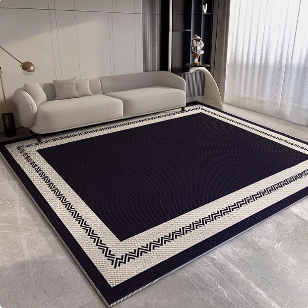 Modern Printed Area Rug Waterproof Polyester Machine Made Livingroom Bedroom Carpet