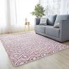 Grid Ultra Soft Large Plush Shaggy Faux Fur Carpet Rugs Non-Skid Bedroom Living Room Rug for Kids Playroom Home Decor