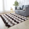 Grid Ultra Soft Large Plush Shaggy Faux Fur Carpet Rugs Non-Skid Bedroom Living Room Rug for Kids Playroom Home Decor